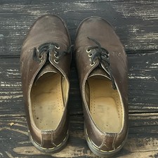 Vtg Doc Dr Martens 1561/59 Made in England 4 Eyelet Oxford Brown Leather Shoes