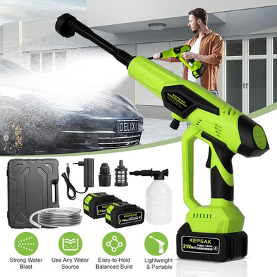#ad Portable Cordless Electric High Pressure Water Spray Gun Car Washer Cleaner Tool $39.98