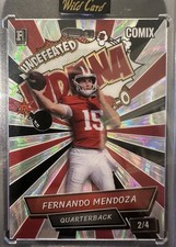 FERNANDO MENDOZA 2025 Wild Card Comix 2-Card Lot /4 - #1 DRAFT PICK RAIDERS?