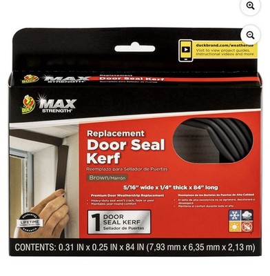 Duck .25 in Thick Max Strength Replacement Door Seal, Brown - New Sealed