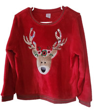 GIRLS WONDER NATION RED REINDEER SHIRT/SZ XL (14-16)  PLUS       CHRISTMAS