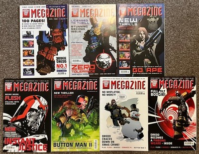 2000AD Judge Dredd Megazine Volume 4, Issues No.1-7, 2001-02, Like New 