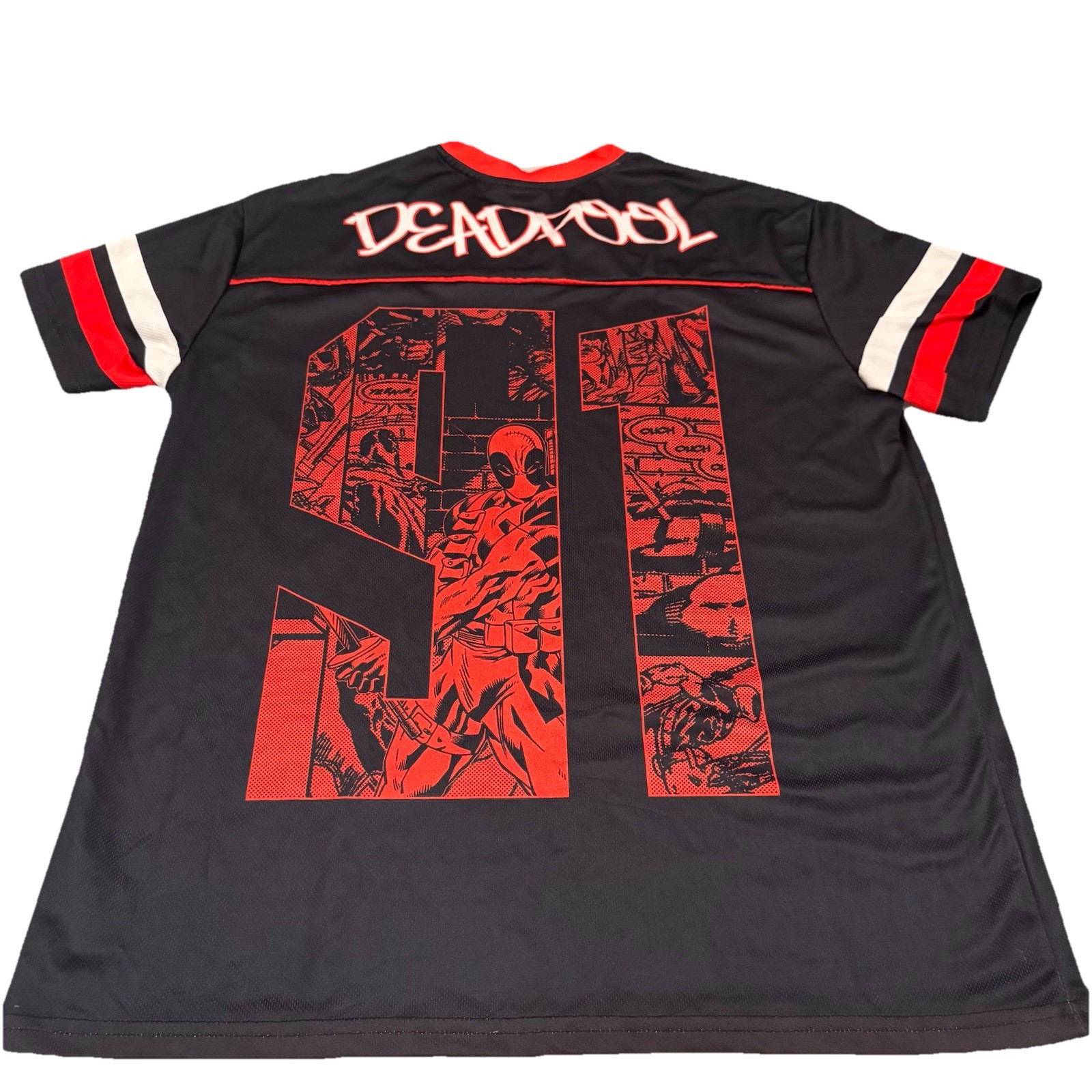 Deadpool Men's Graphic Soccer Jersey Size Medium image 2