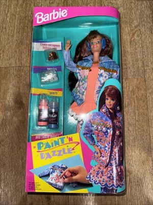 Barbie Cool Creations Paint 'N Dazzle Redhead Doll Set 1993 Mattel 10057 NEW