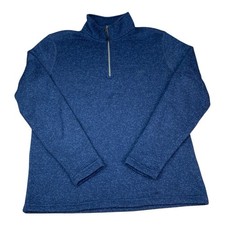 Nautica Men  s Navy Blue 1/4 Zip Fleece Pullover Top, Size Medium