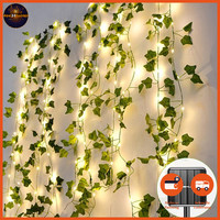 Lichterkette AußEn Solar 120 Led 12M Wetterfest 8 Modi Efeu Deko Garten Balkon