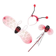 1 Set Bee Costume Set with Headband and Wand Halloween Cosplay Derss Up for Kids