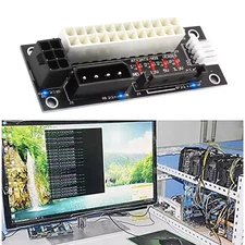 4 in 1 Molex 4Pin/SATA/ATX 6Pin/4Pin Dual PSU Multiple Power Supply Adapter