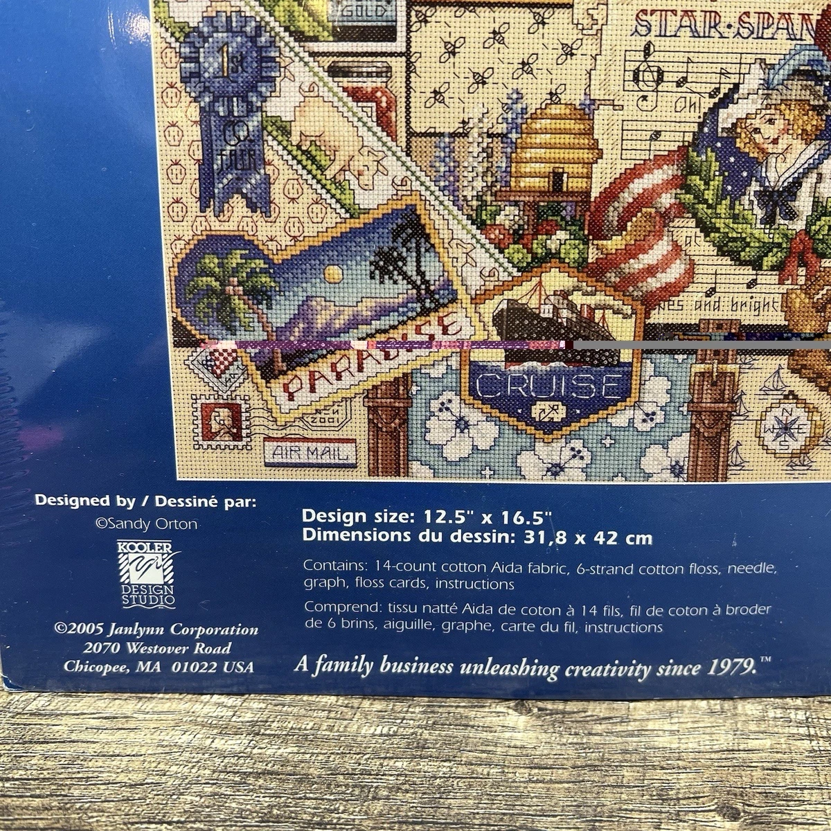Janlynn Cross Stitch Kit "Summer Sampler" #023-0347 Sandy Orton 2005 SEALED
