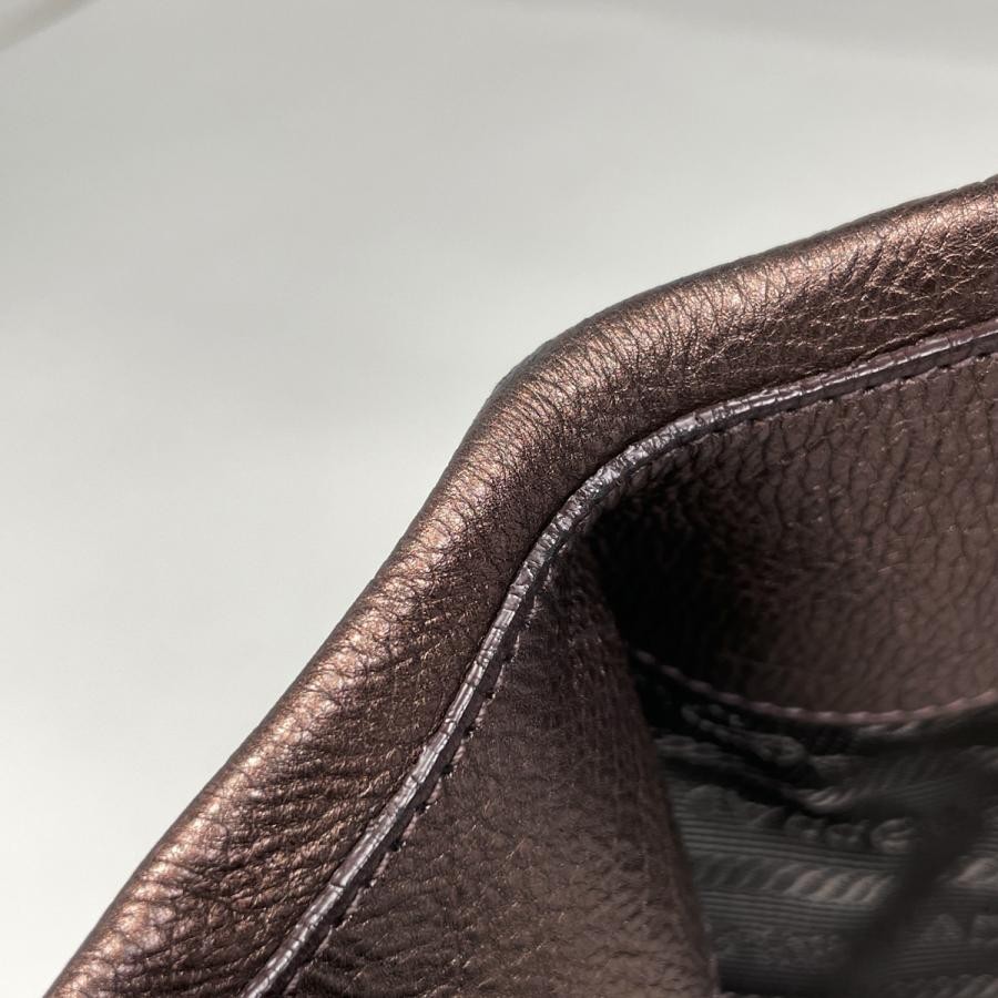 PRADA Tote Bag Shoulder Bag Bronze Leather 32cm #BS1576 thumbnail 7