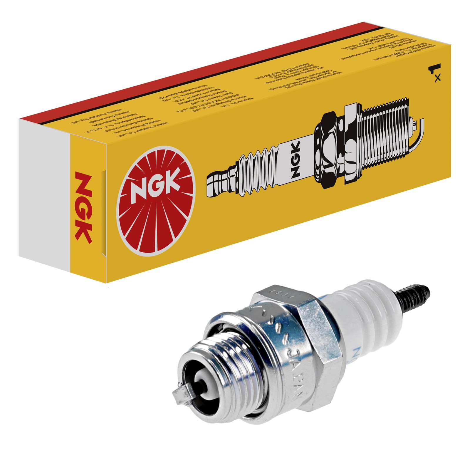 NGK Spark Plug, BMR4A, ea, 1 1 - pack, White 
