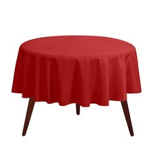 Round Tablecloth - 70 Inch Red Round Table Cloth for 24 to 48 Inch Round Tabl...