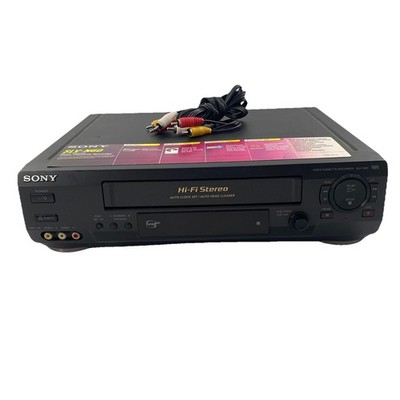 Sony SLV-N60 Hi-Fi Stereo VCR VHS Player Recorder W/ AV Cable