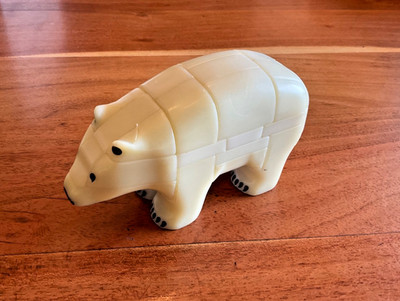 Vintage 1986 Anipuzzle 3D Polar Bear PKR Corp Nanook USA 6.5'' Complete