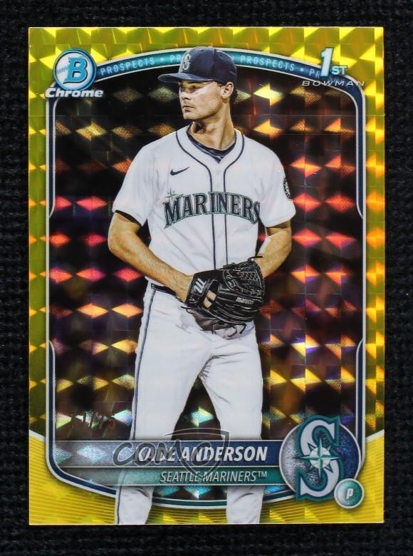 2025 Bowman Draft Chrome Yellow Geometric Refractor /75 Kade Anderson #BDC-3