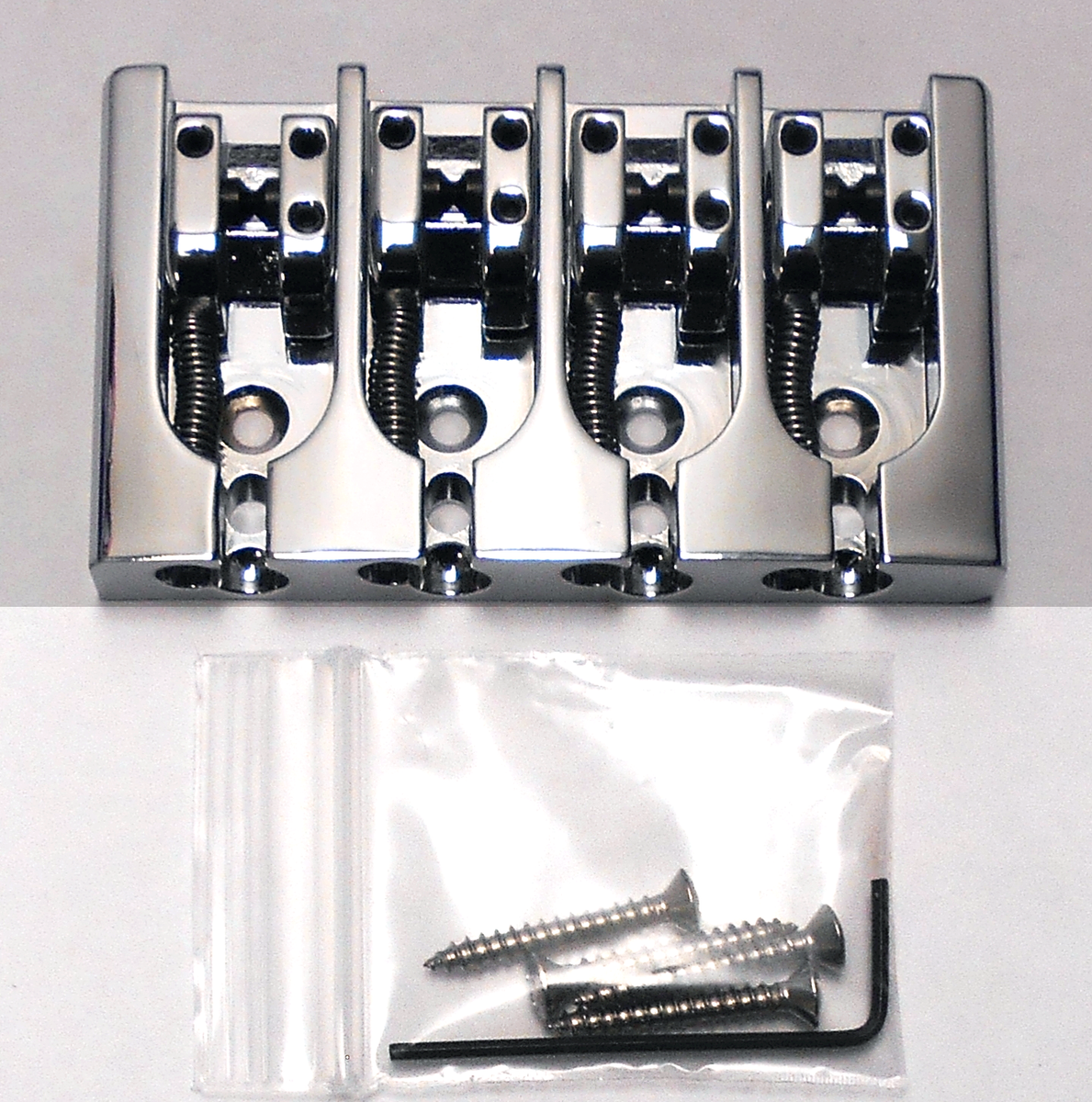 ベース HIP SHOT KickAss Bass Bridge Chrome Hipshot 4 String A Style Bass Bridge Brass Chrome .750 spacing