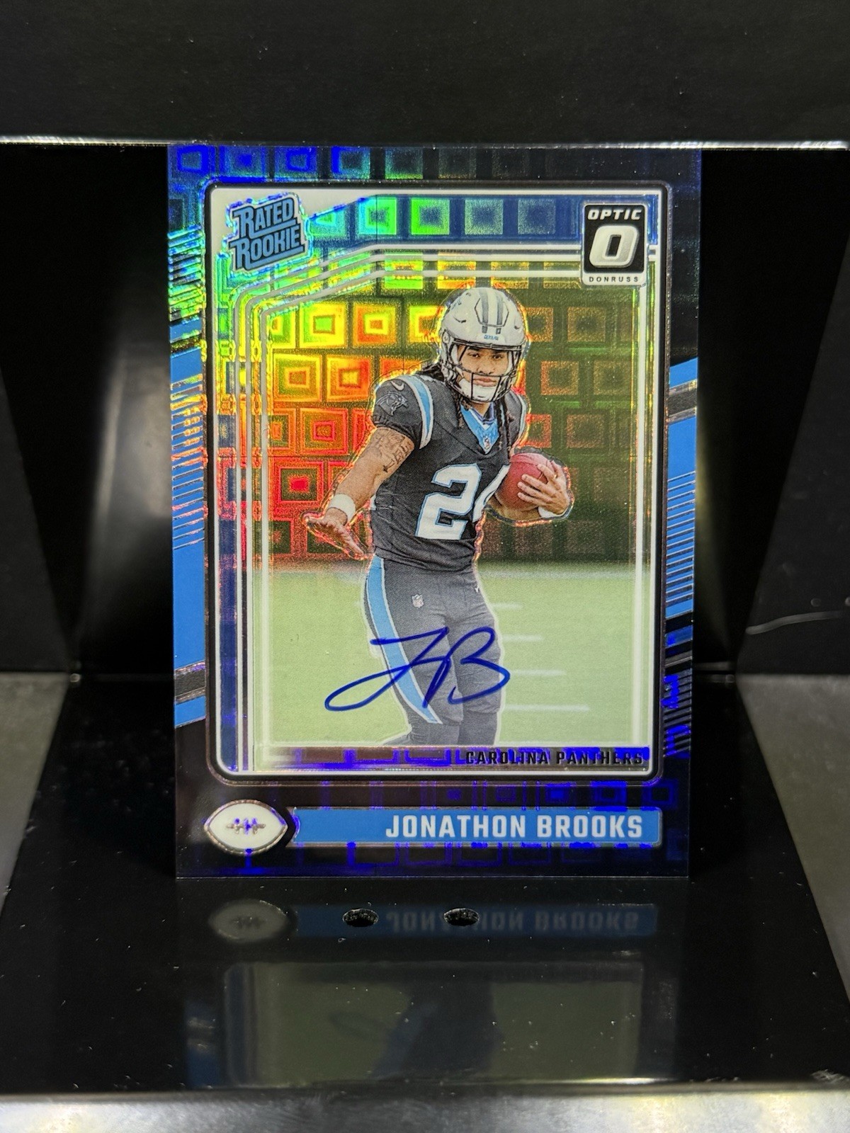 2024 Panini Donruss Optic Jonathon Brooks Rated Rookie Auto Black Pandora 18/25