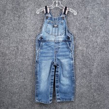 OshKosh Bgosh Denim Vestbak Overalls Toddler Boys 24M Blue Adjustable Strap