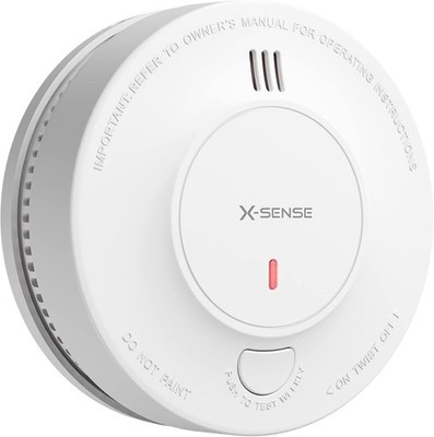 Verbesserter Rauchmelder 10 Jahre Batterie, Feuermelder mit fotoelektrischem ...