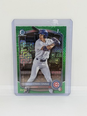 2025 Bowman Draft Chrome - #BDC-17 Ethan Conrad Green Mojo Refractor /99 1st