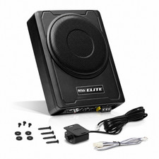 BOSS Elite SLIM8 8" Powered Car Under Seat Subwoofer 800W Built-In Amp Remote
