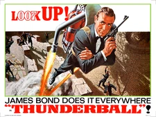 THUNDERBALL (1965) subway - jet pack style as 30"x40" James Bond movie poster!