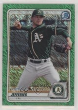 2020 Bowman Chrome Prospects Green Shimmer Refractor /99 Daulton Jefferies 03mf