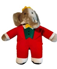 Babar The Elephant King by Gund 14 Stuffed Plush Soft Animal Toy VTG 1988