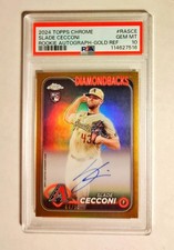 Slade Cecconi PSA 10 2024 Topps Chrome RC AUTO GOLD REFRACTOR /50 RA-SCE U6