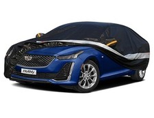 10 Layers Sedan Car Cover Waterproof All A5-See vehicle size chart Black