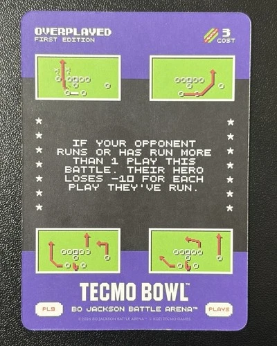 Bo Jackson Battle Arena Tecmo Bowl Overplayed Play # PL9 SSP Play
