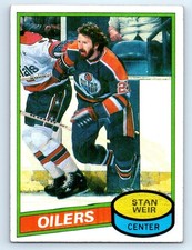 1980-81 Topps #153 Stan Weir Creases Edmonton Oilers