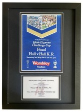 1980 Challenge Cup Final Rugby League Hull v Hull KR A4 Photo Programme Display