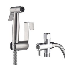 Handheld Bidet Sprayer for Toilet, Diaper Sprayer, Silver Metal