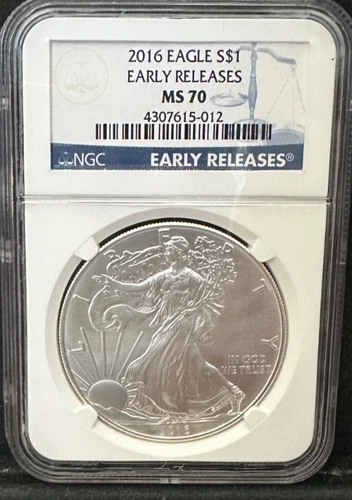 2016 AMERICAN SILVER EAGLE NGC MS 70 Early Releases