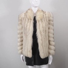 Women s Luxury Faux Fur Jacket Cream Plush Winter Coat with Stylish Fur Trim