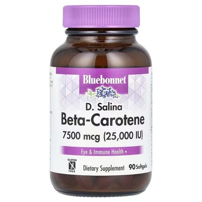 2 X  Bluebonnet Nutrition, D. Salina, Beta-Carotene, 7,500 mcg (25,00-worldwide
