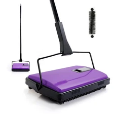 Yocada Carpet Sweeper Cleaner Manual Household Sweeper for Home Office LowUnd...