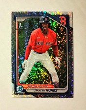 Starlyn Nunez 2024 1st Bowman Chrome SPECKLE REFRACTOR 178/299 Red Sox Raw RC P6