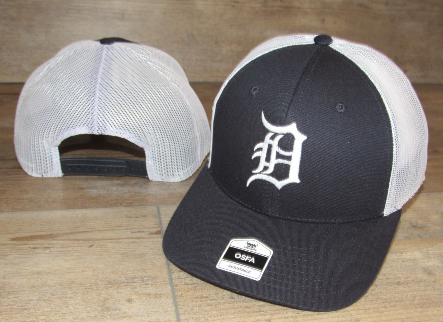 Detroit Tigers Fan Favorite Dark Blue Mesh Trucker Snapback Hat Cap size Men's