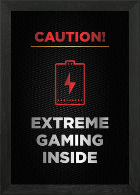 extreme gaming inside Framed Wall Art Poster Canvas Print Picture