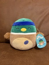 NEW Rare Squishmallows Avery the Mallard 7.5" Rugby Collector Plush Toy BNWT