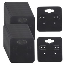 100 Pcs Earring Display Holder Cards, 2 Inch Black Earring Hanging Cards