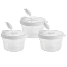 Milk Powder Dispensers, 3 Compartment Pack Of 3 Formula Milk Tub Storage