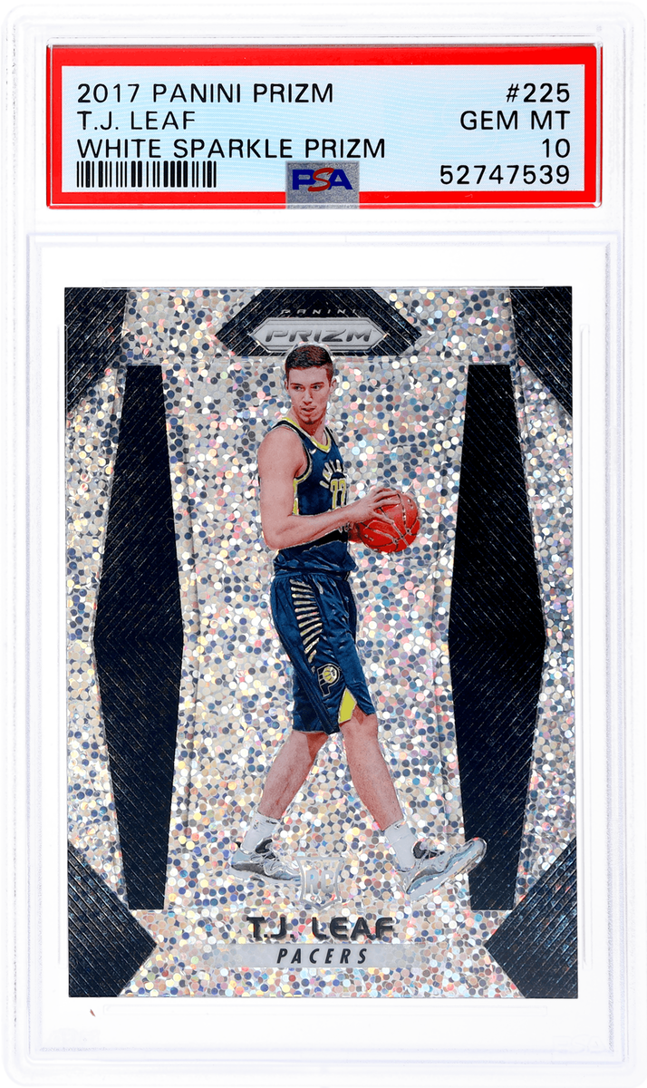 2017 Panini Prizm TJ Leaf White Sparkle Prizm #225 PSA 10 2017 Panini Prizm TJ Leaf White Sparkle Prizm #225 PSA 10