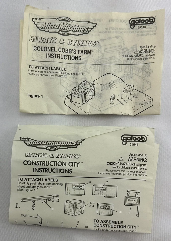 Micro Machines Hiways and Byways Colonel Cobbs Farm and Construction City - Image 2 of 4