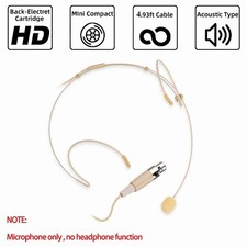 Headset Mic Headworn Microphone Mini XLR 4 Pin TA4F For Shure Wireless System US