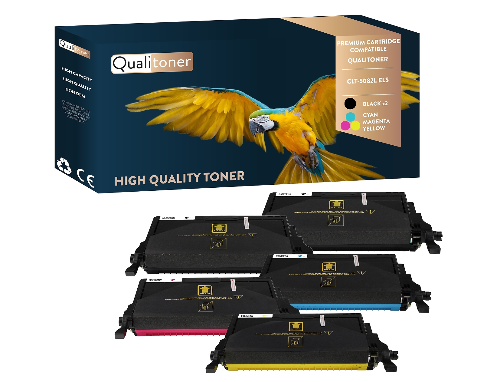 Toner CLT5082L pack de 5 cartouches d'encre noir et couleur Qualitoner