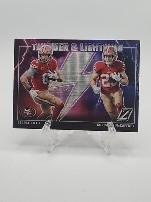 Christian McCaffrey / George Kittle 2023 Panini Zenith Thunder & Lightning 49ers