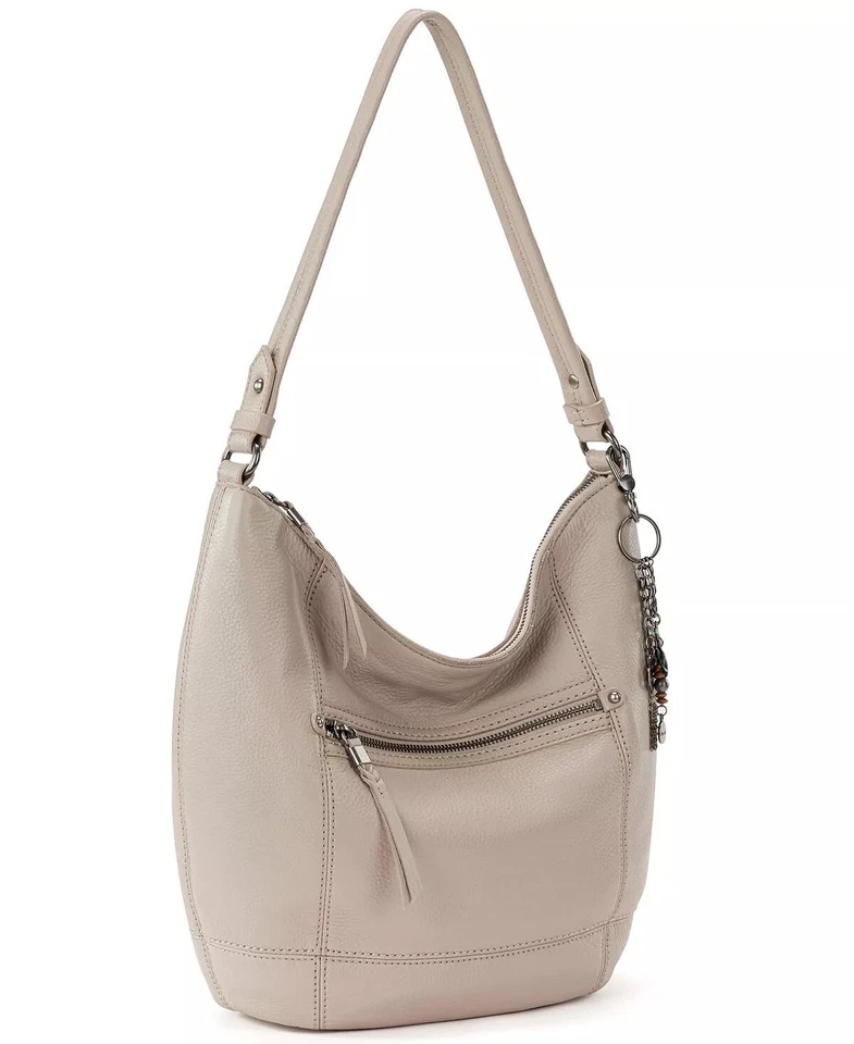 Bolso de Hombro Hobo The Sak Sequoia Cuero - Beige Arena Foto 3 de 4